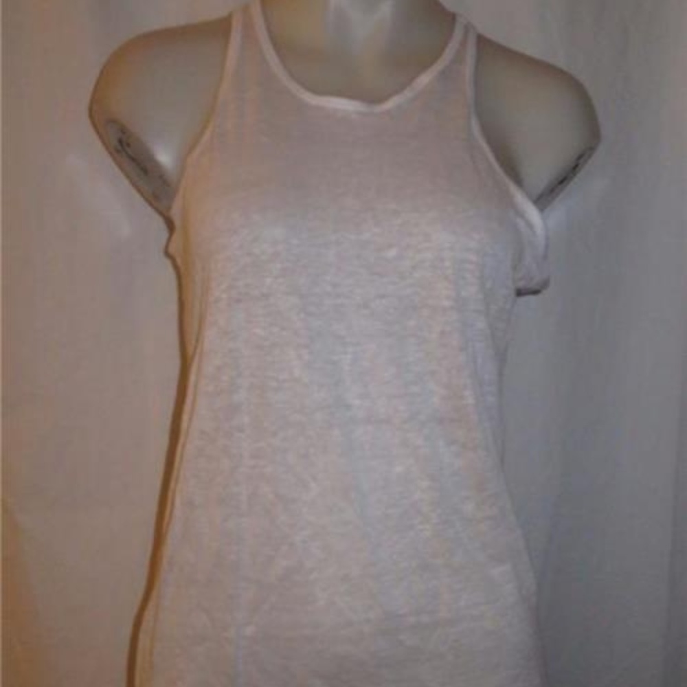 NWT ACROBAT 100% LINEN WHITE SLEEVELESS TOP M